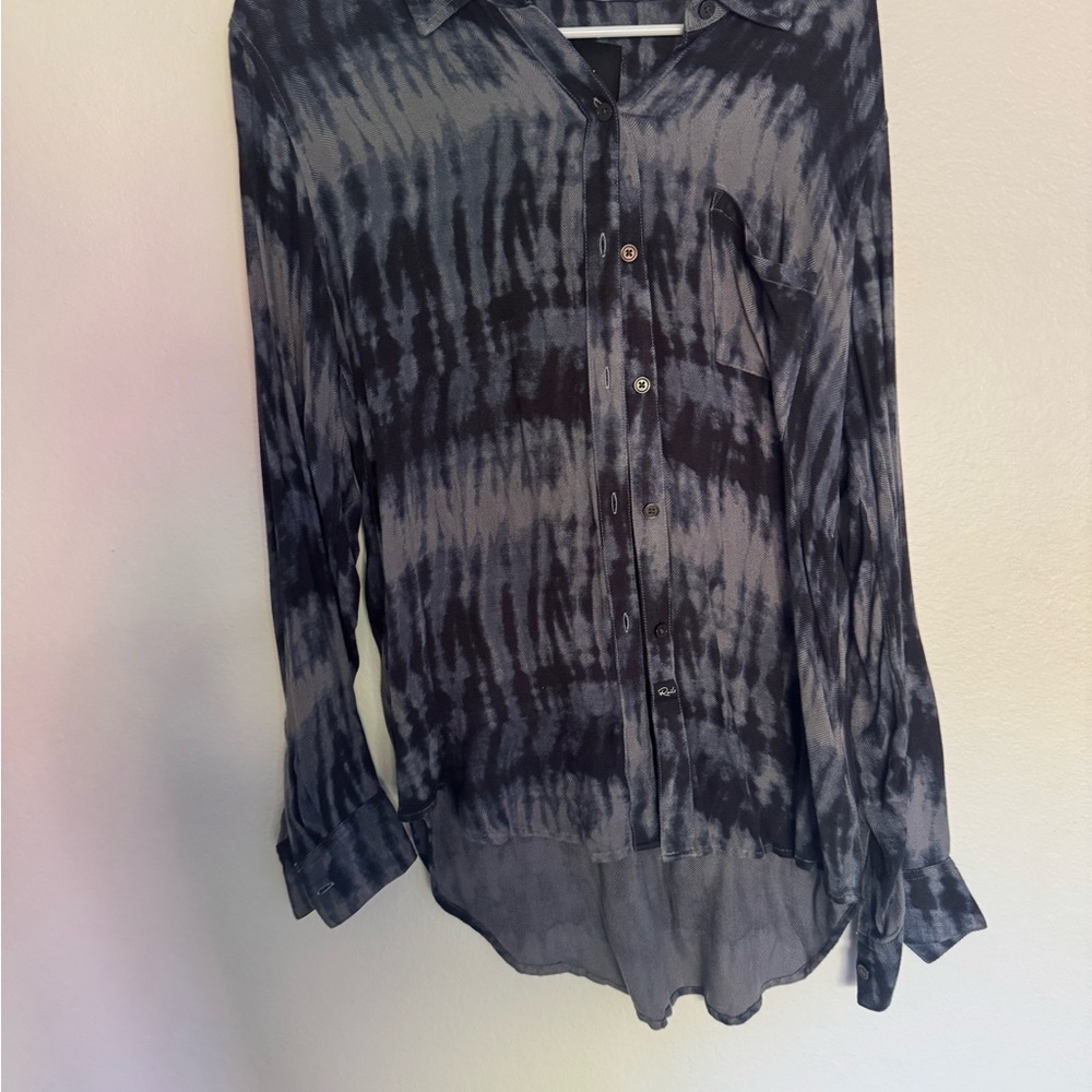 Rails Blue tie-dye button down